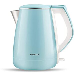 Havells Aqua Plus Electric Kettle 1.2 Litre, 1250 Watt | 304 Stainless Steel Inner Body | Cool Touch Body | Auto Shut-Off |Wider Mouth|2 Years Door Step Warranty by Havells (Blue)  Amazon.in: Home & Kitchen